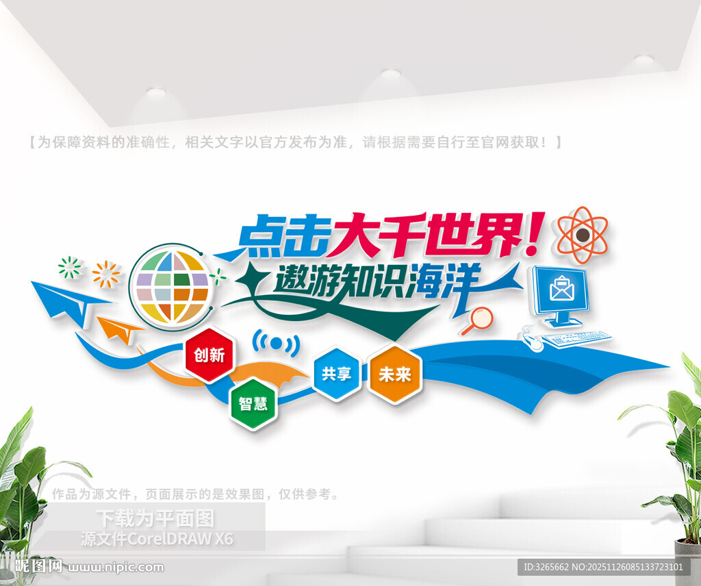 电子阅览室文化墙