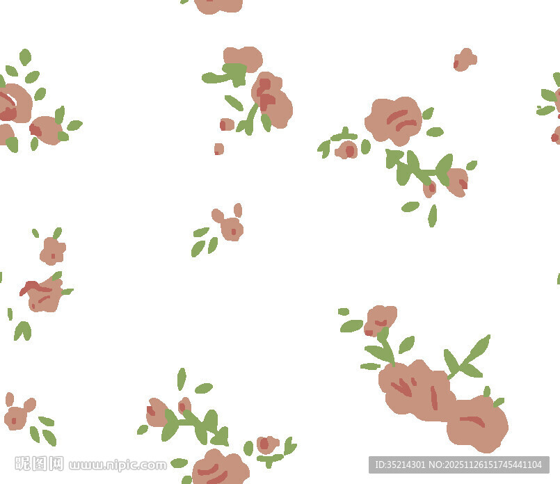 粉色玫瑰碎花图案背景