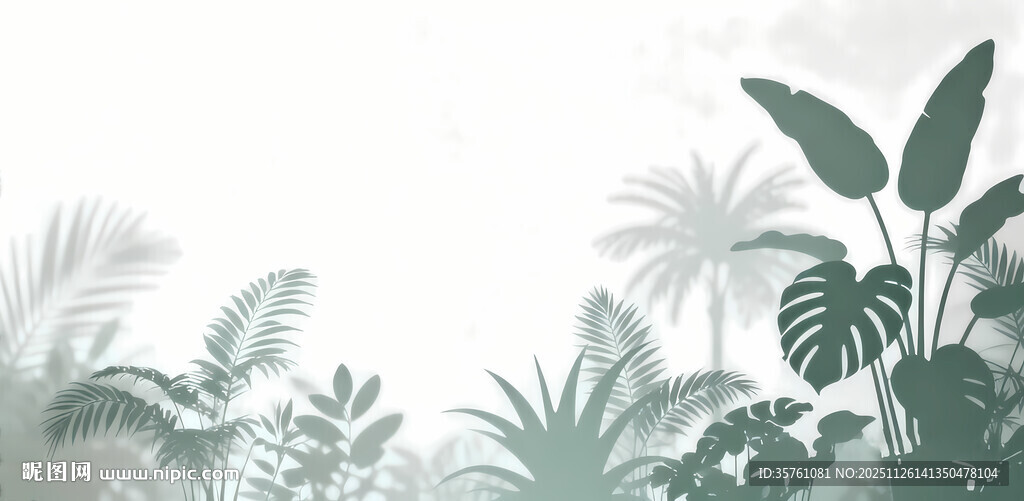 雾气磨砂膜效果绿植贴图