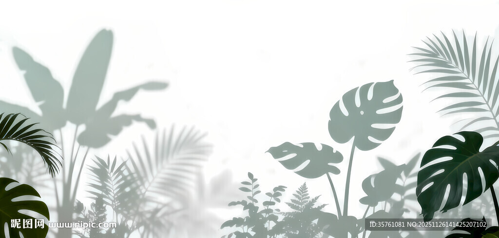 雾气磨砂膜效果绿植贴图