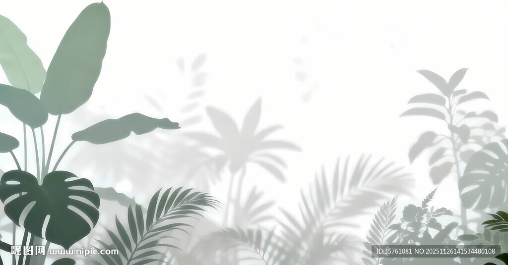 雾气磨砂膜效果绿植贴图