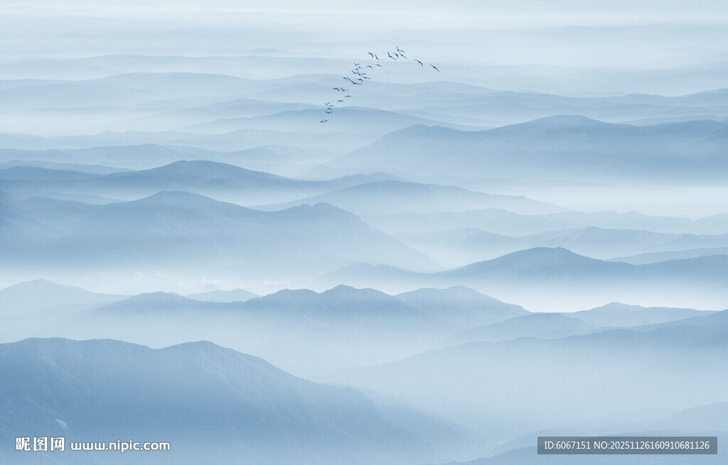远山近水水墨风景