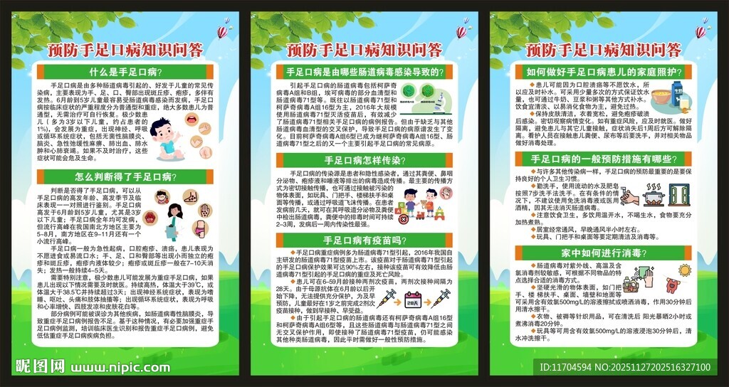预防手足口病知识展板