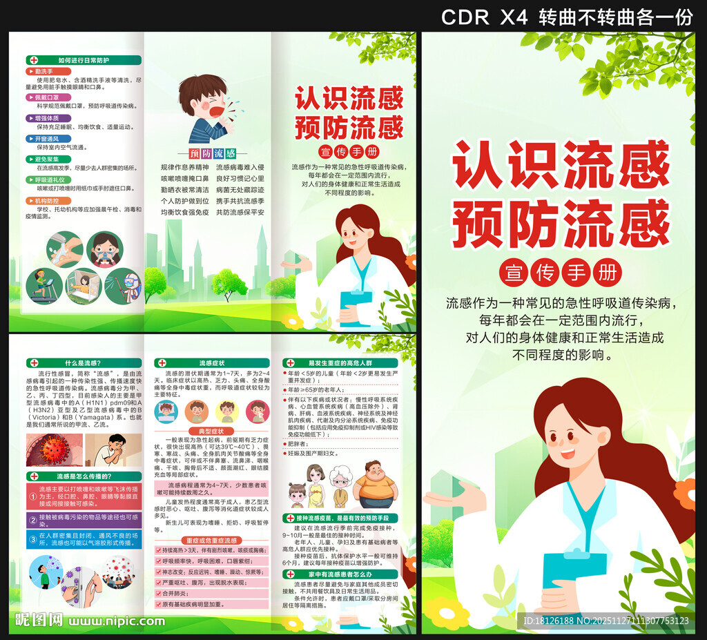 流感三折页
