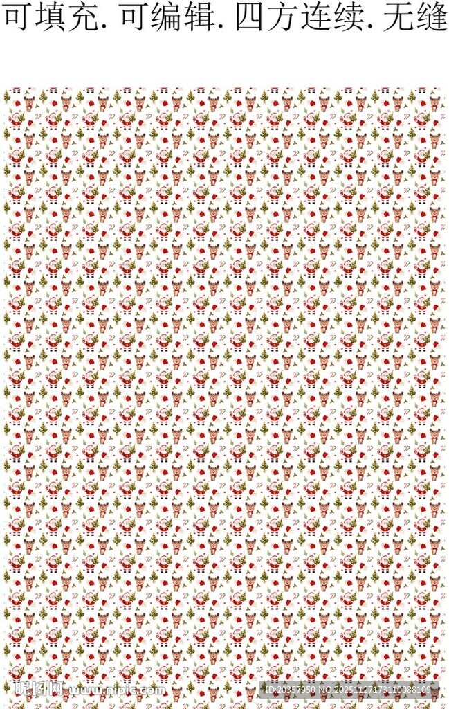  卡通小鹿  圣诞节图案 