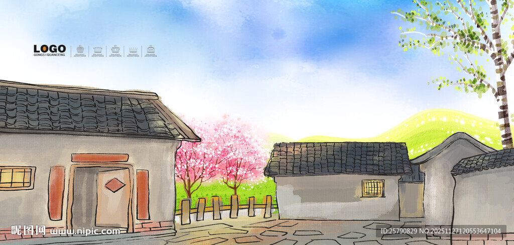 春日乡村民居景致