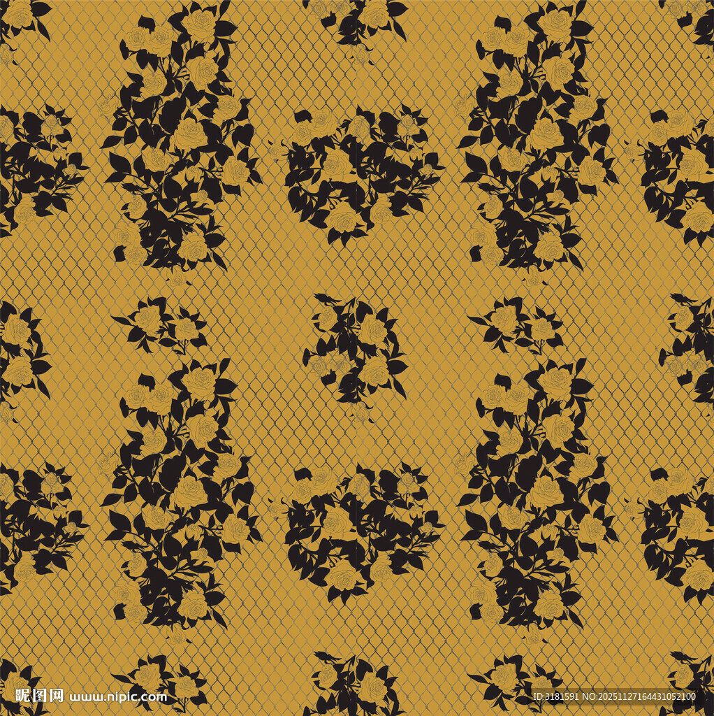 复古风黑色图案背景纹理