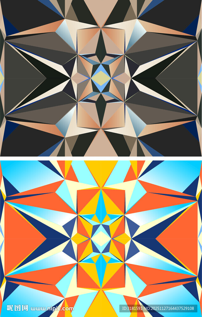 几何抽象艺术图案设计