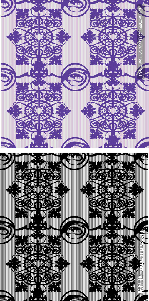 复古花纹图案设计