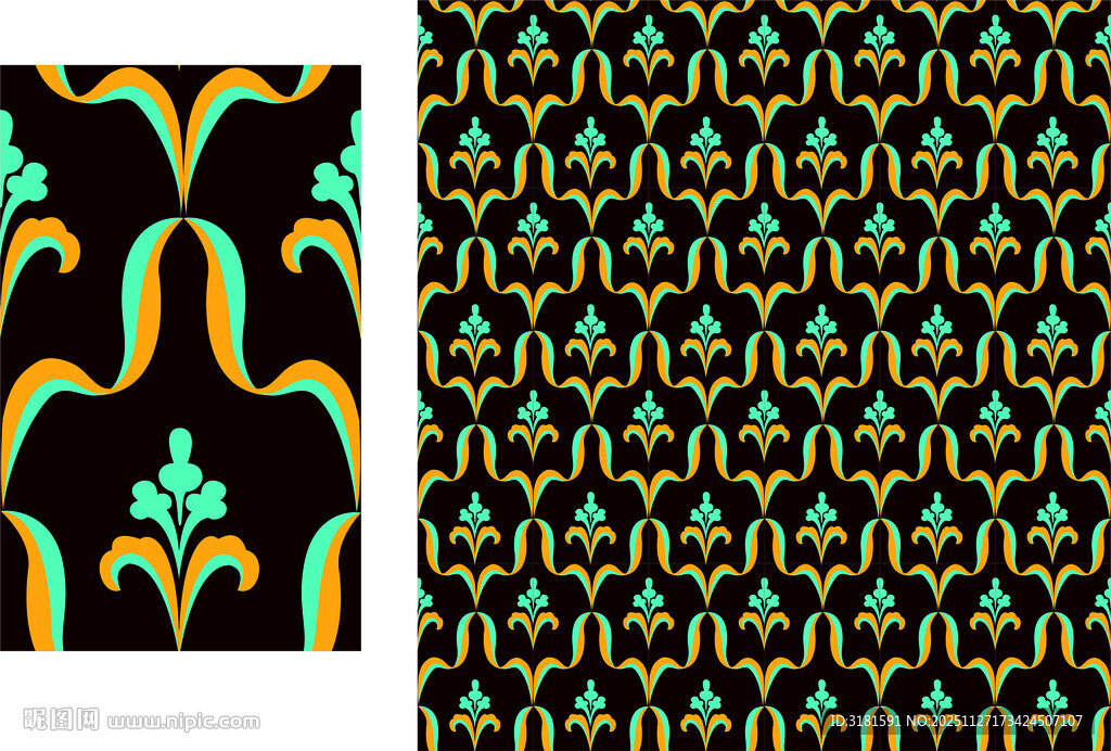 复古几何花纹图案设计