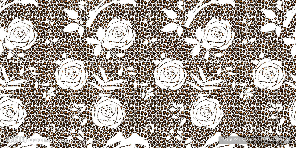 复古花卉图案纹理背景