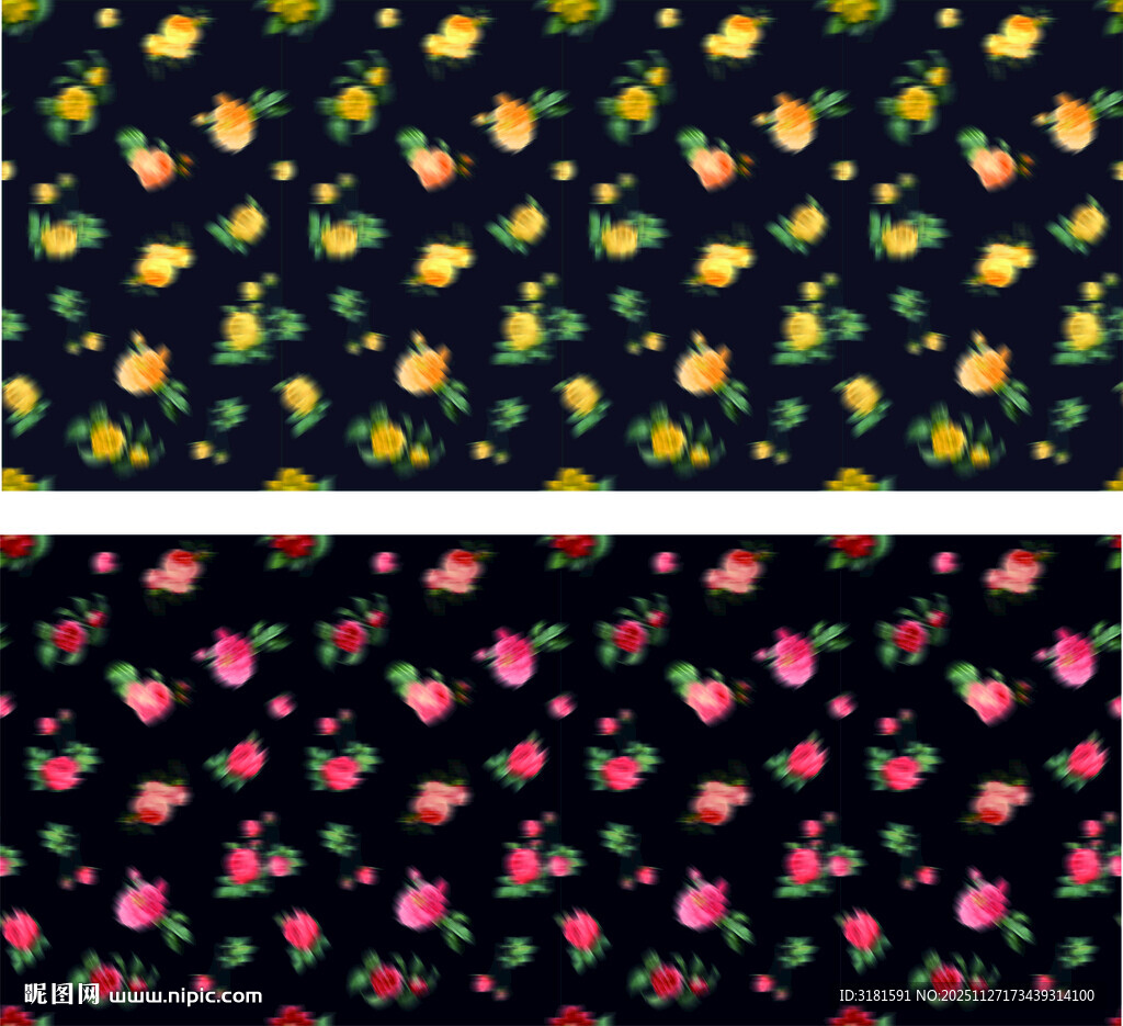 花卉图案布料设计图