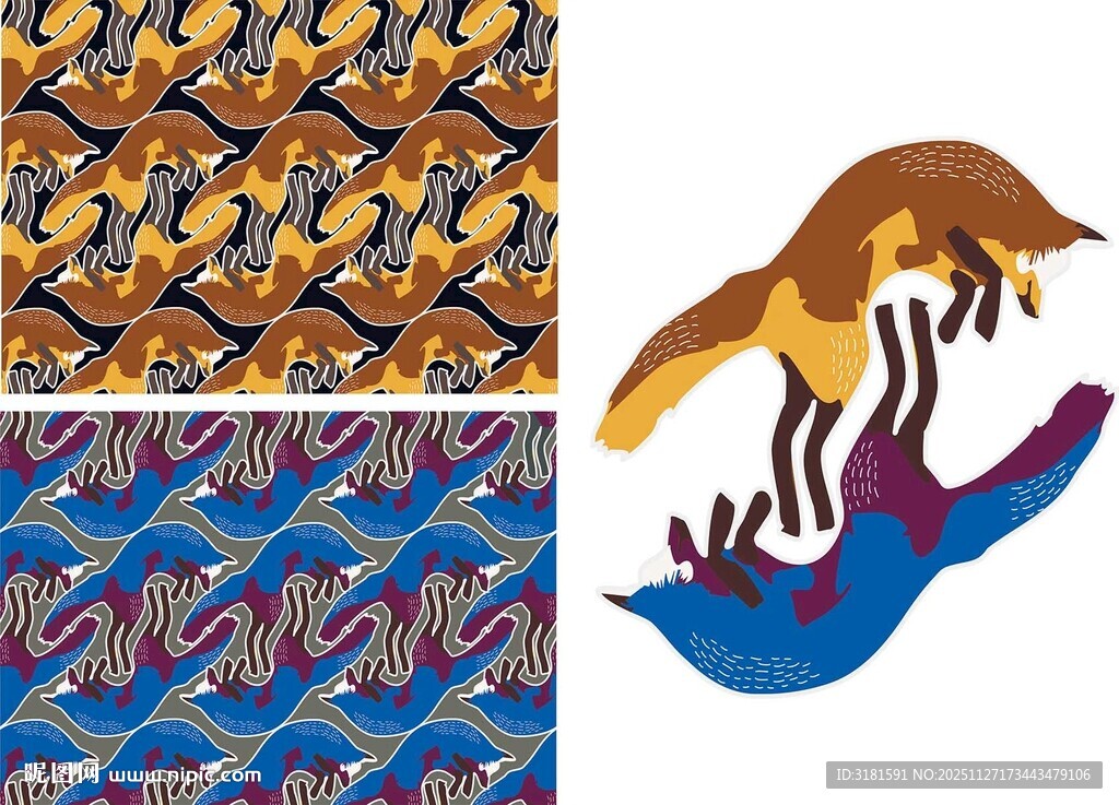 多彩动物图案设计集合