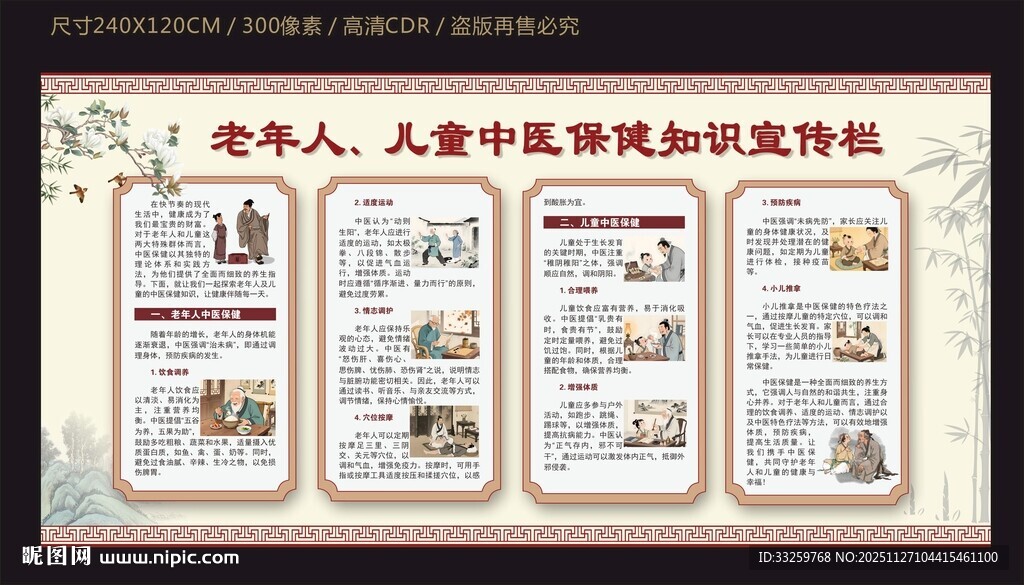 老年人儿童中医保健知识宣传栏