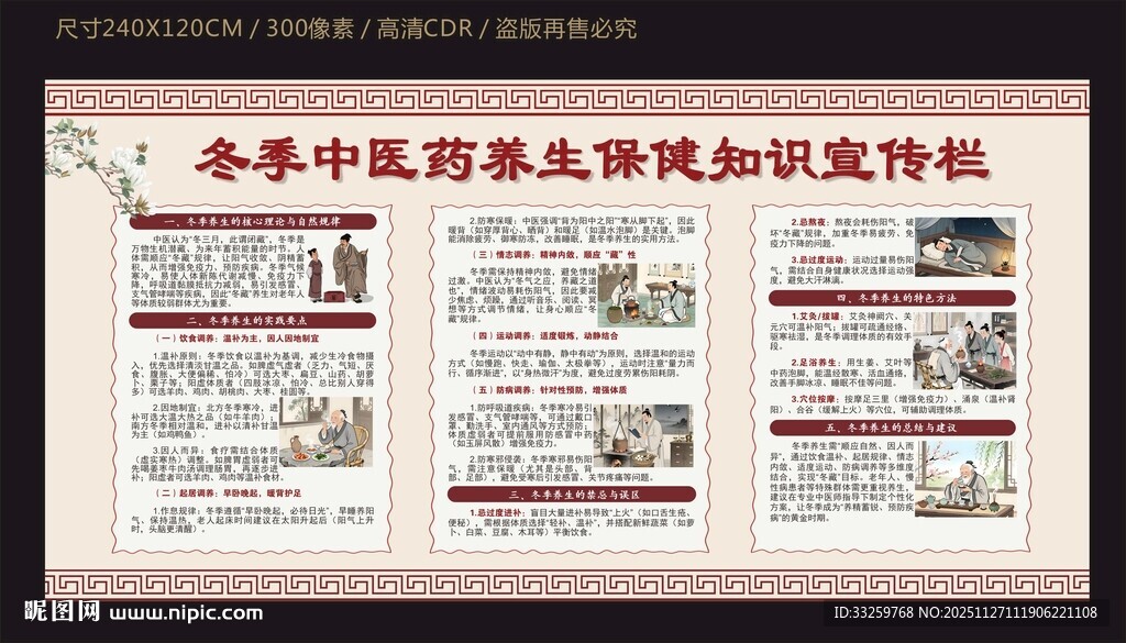 冬季中医养生保健知识宣传栏