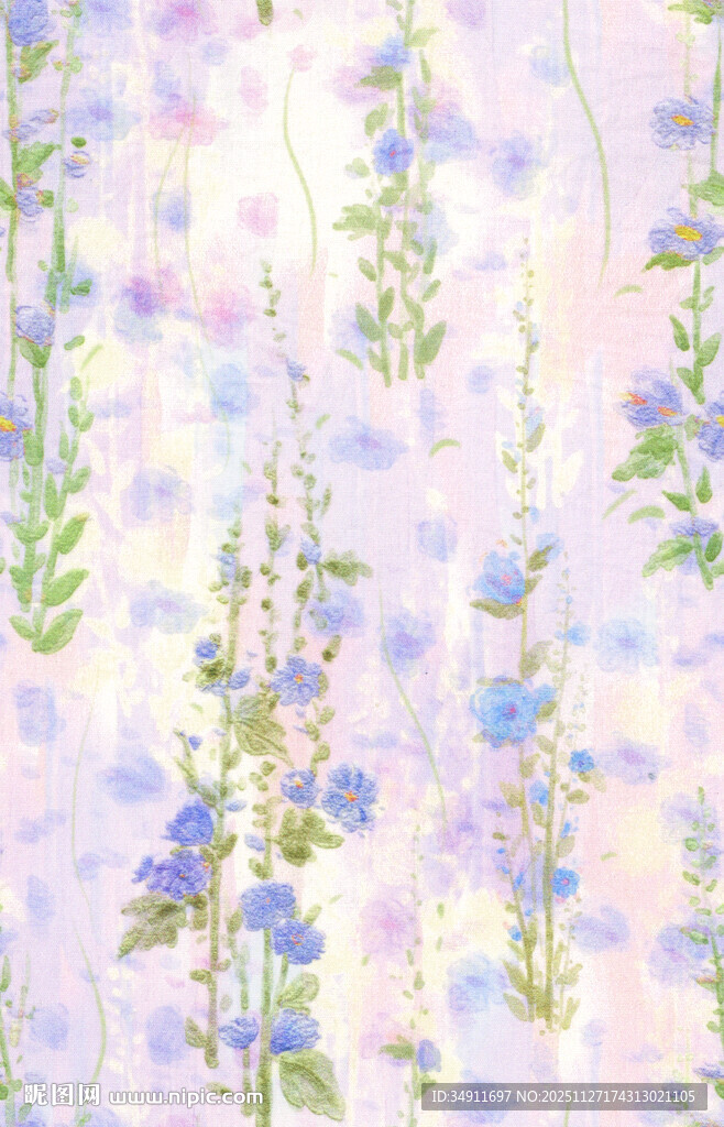 淡紫色花卉图案背景