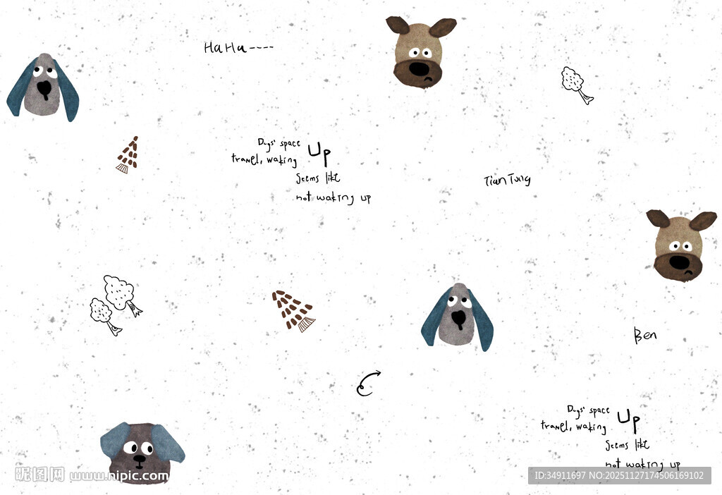 动物图案的简约白色背景图