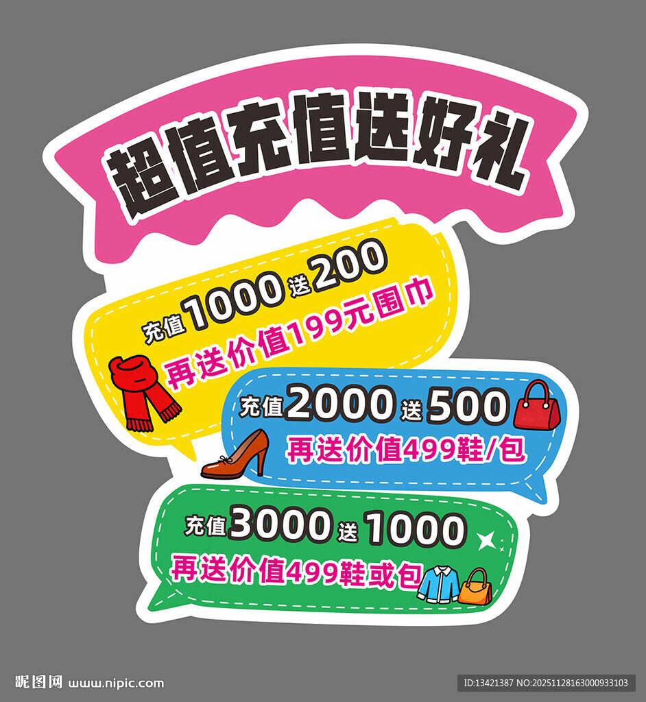 超值充值送好礼优惠海报