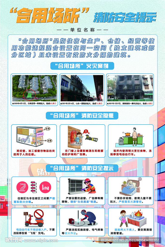 合用场所消防安全提示
