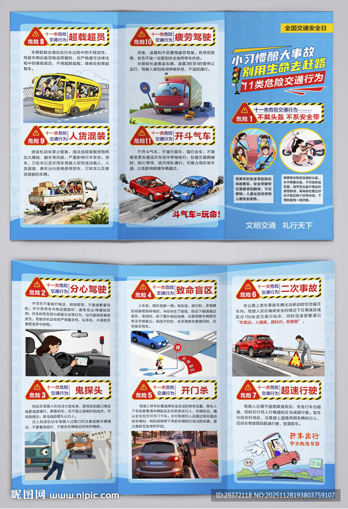 全国交通安全日11类危险行为