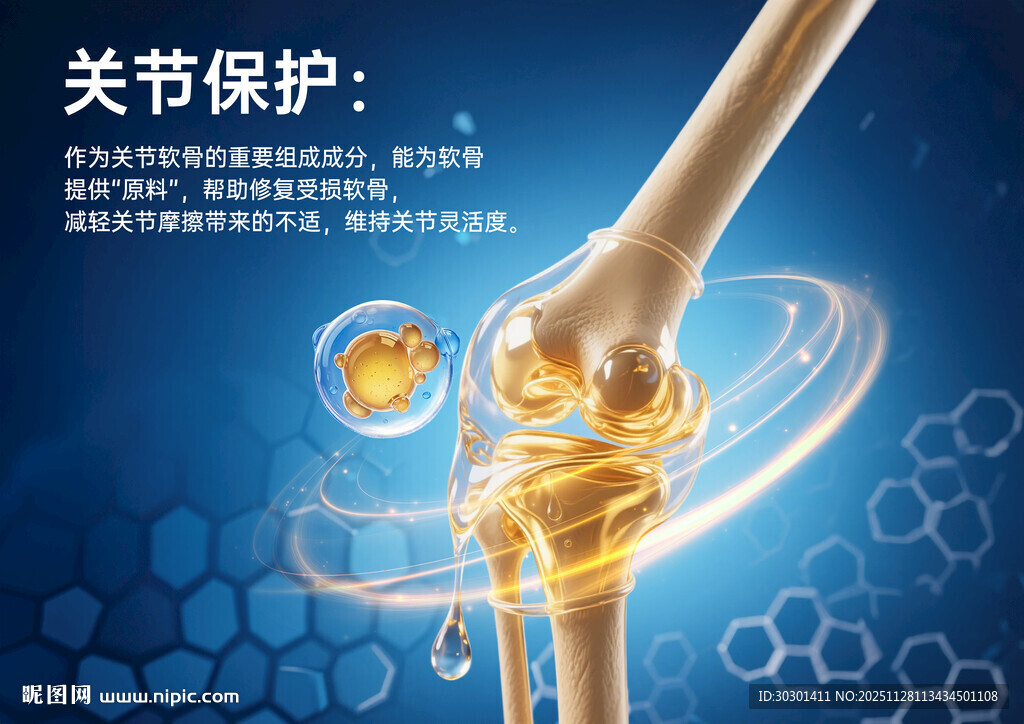 关节保护呵护关节骨骼补钙海报