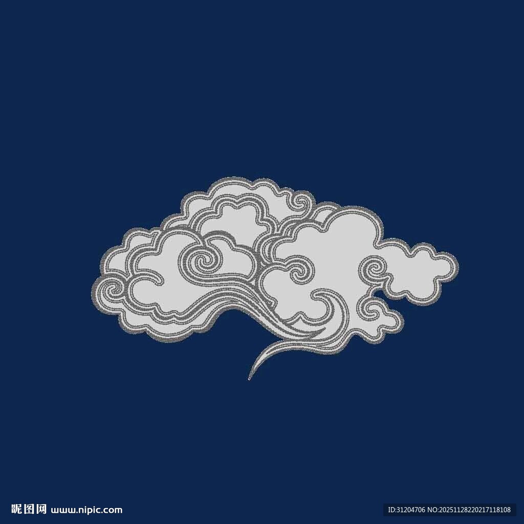 中式古典云纹图案设计