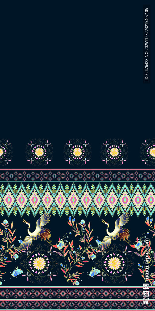 民族风几何花纹图案