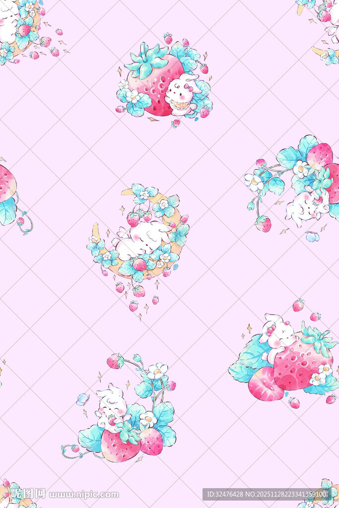 梦幻花卉图案背景