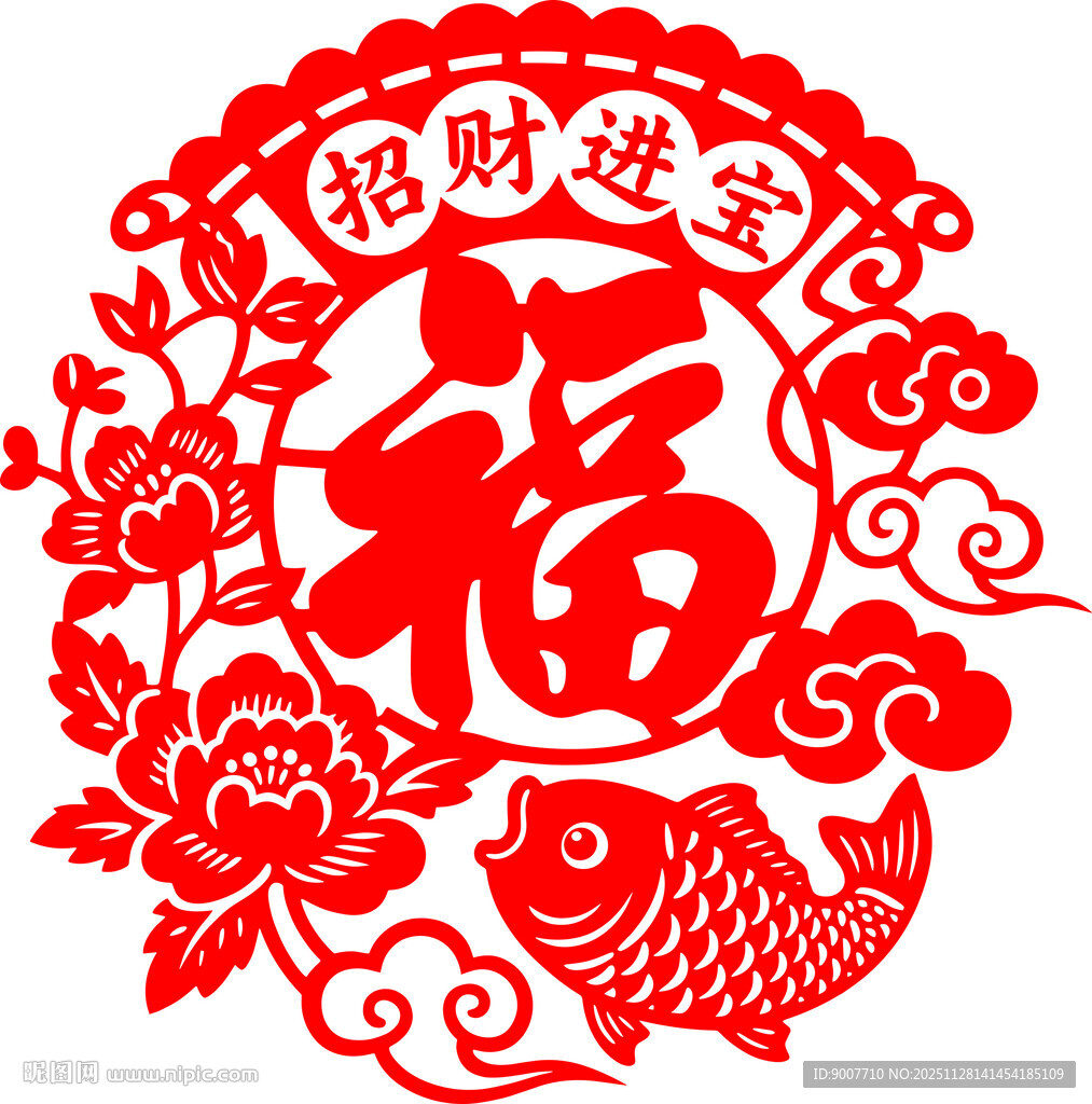 新年剪纸装饰图案