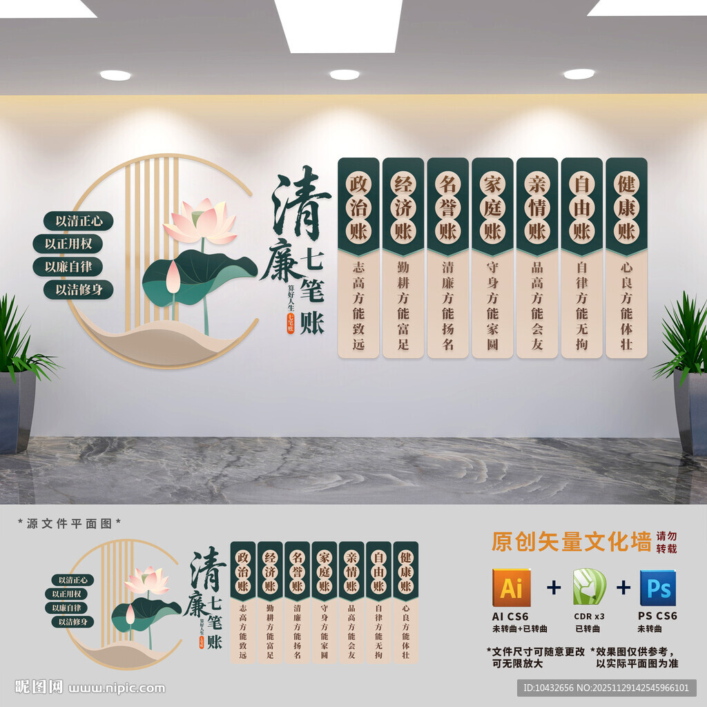 算好人生七笔账文化墙