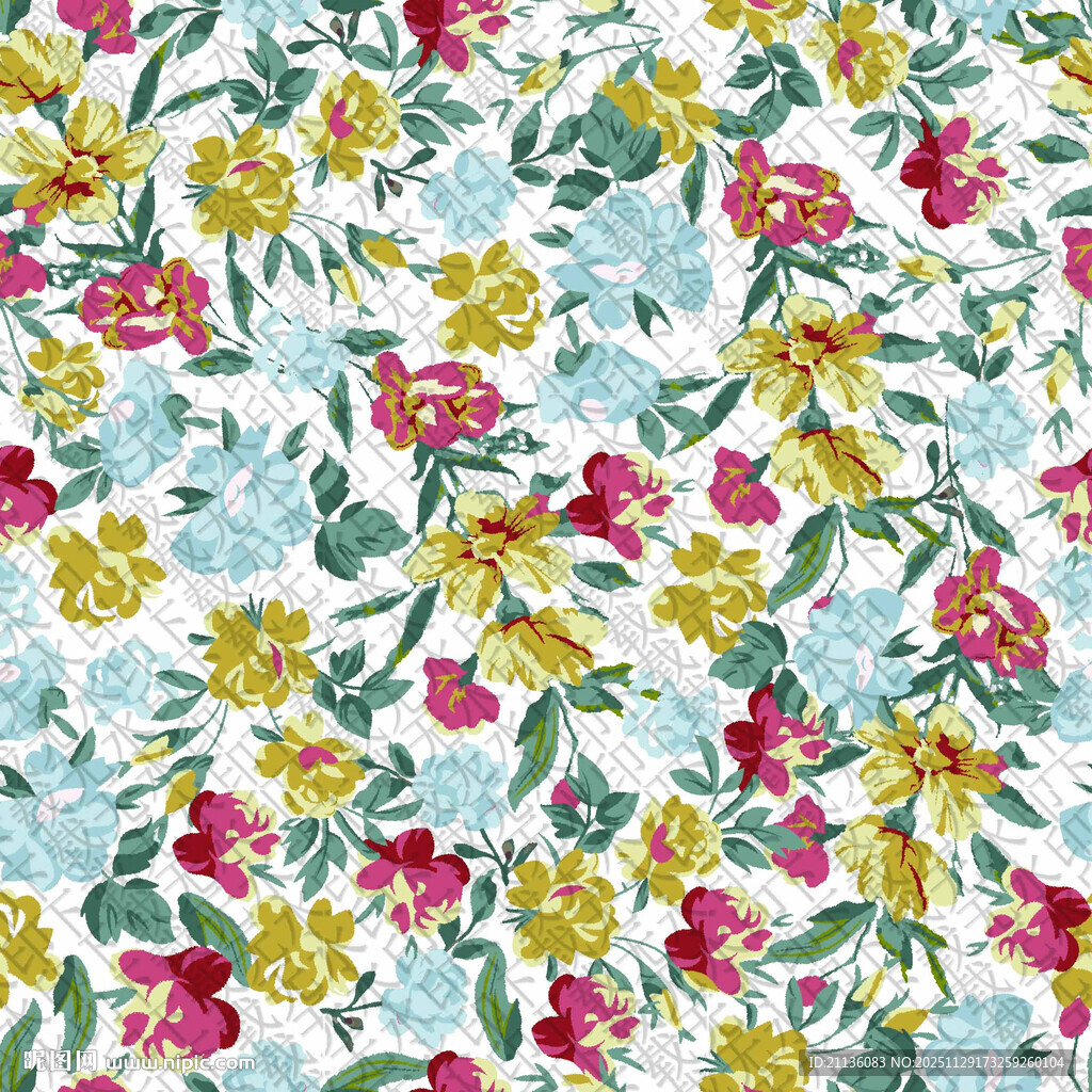 清新花卉图案背景