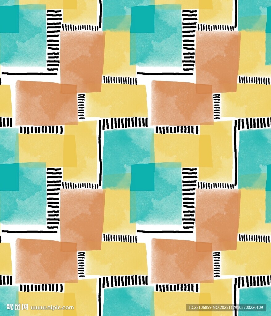 几何色块字母图案背景