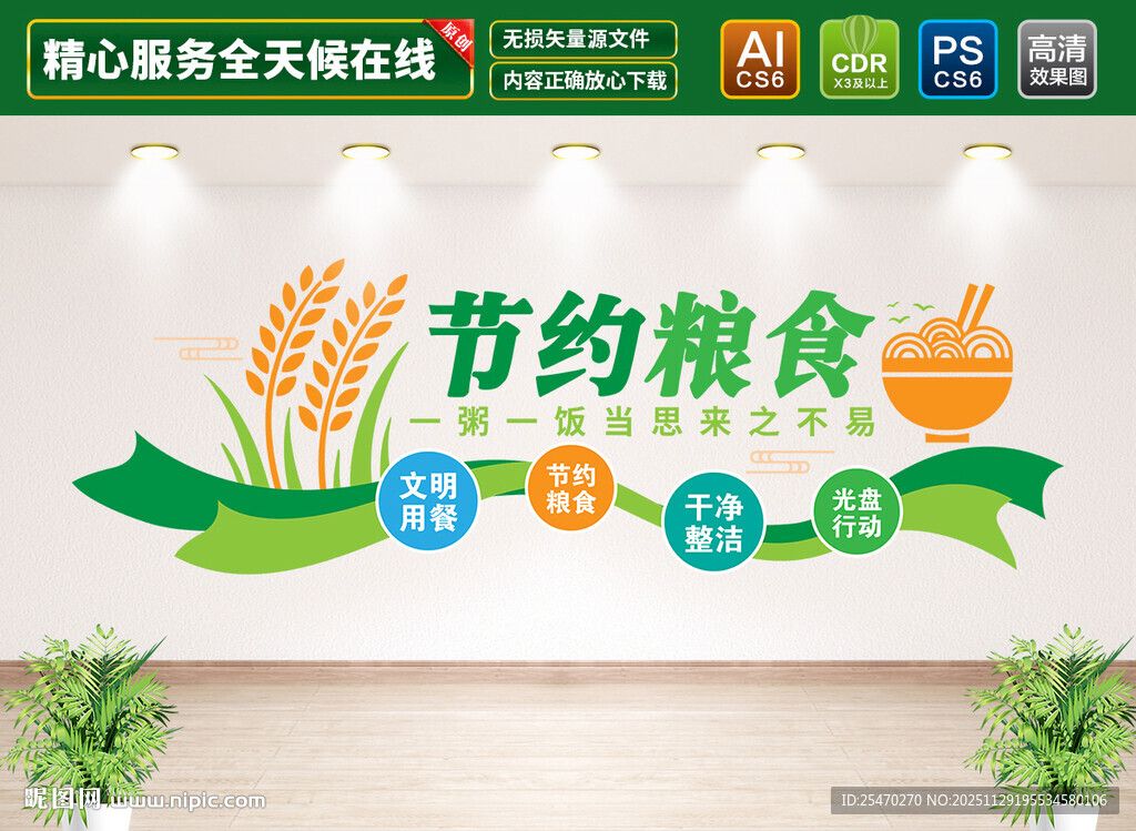 节约粮食文化墙