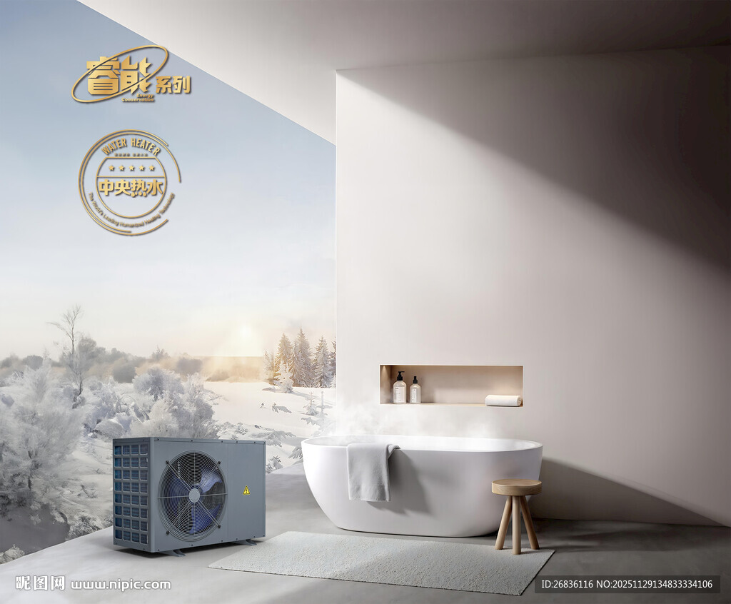 现代浴室中的节能空调设备