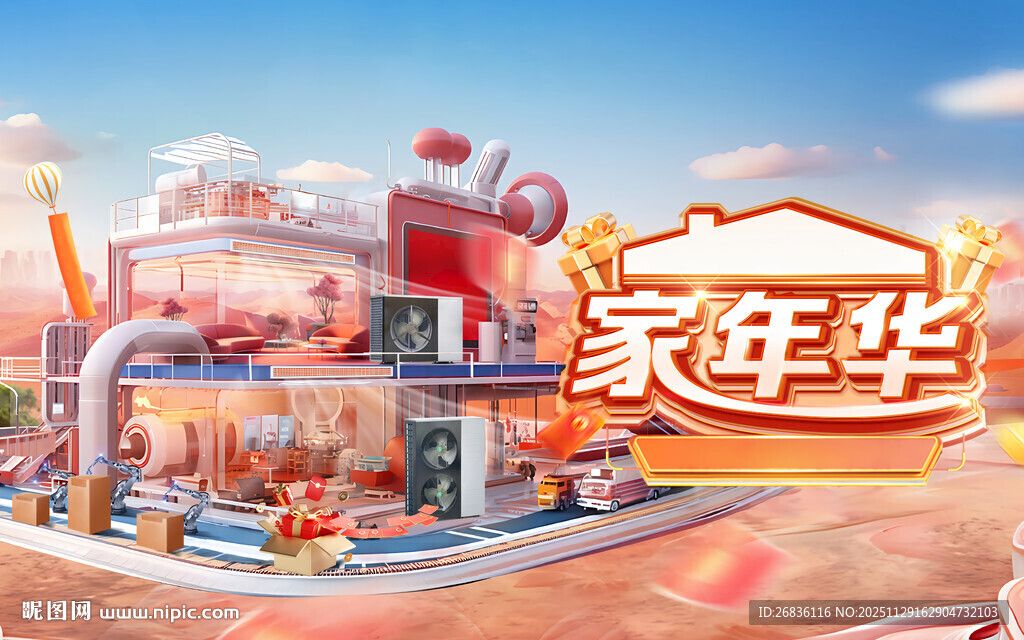 空气能热泵欢乐嘉年华游乐场景