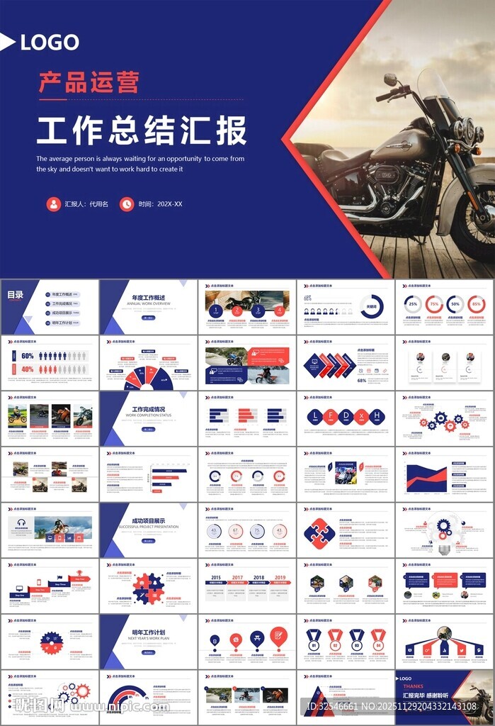 摩托车骑行极限运动动态PPT