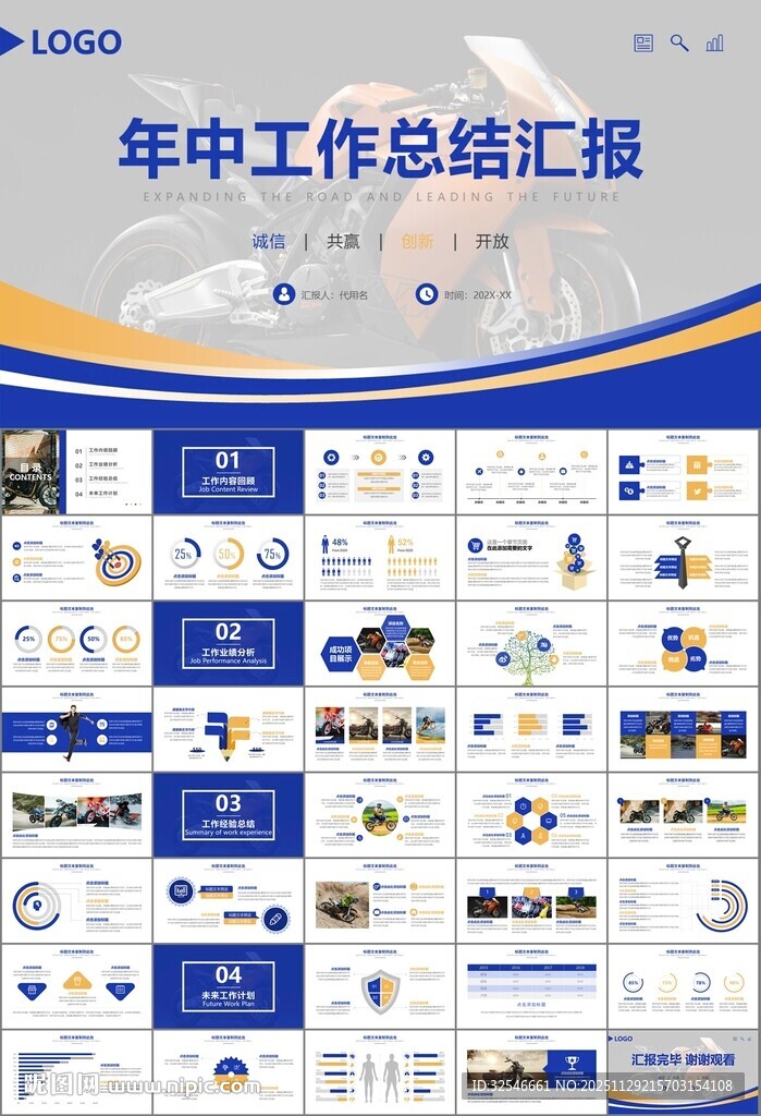 摩托车骑行极限运动动态PPT