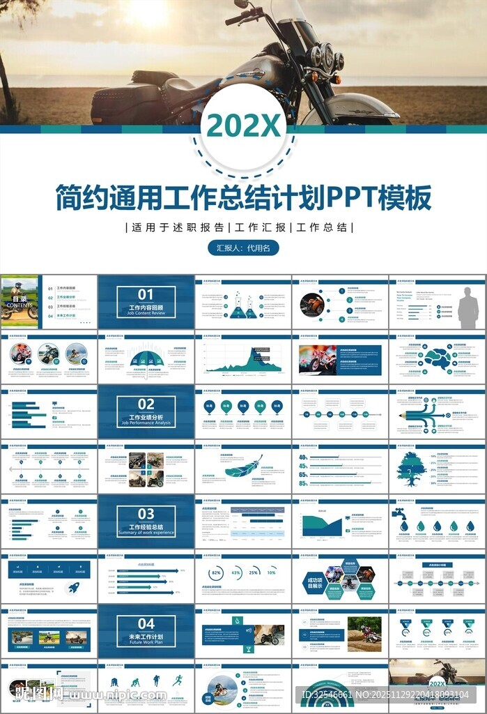 摩托车骑行极限运动动态PPT