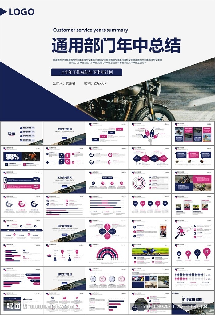 摩托车骑行极限运动动态PPT