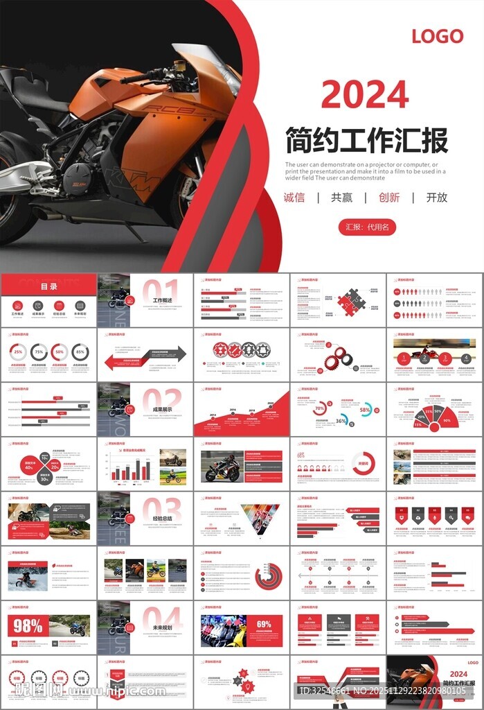 摩托车骑行极限运动动态PPT