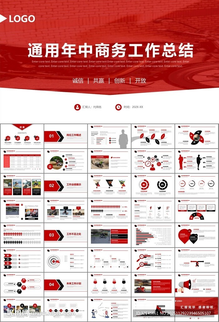 摩托车骑行极限运动动态PPT