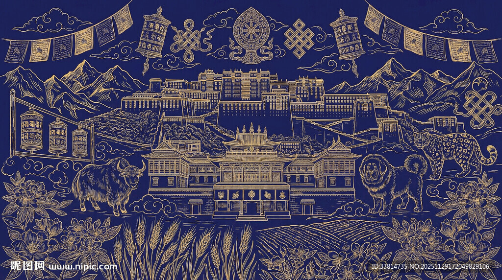 拉萨中式刺绣图案艺术