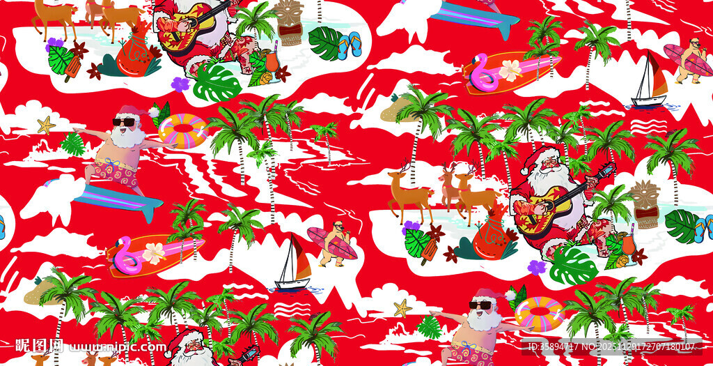 圣诞主题多彩图案背景