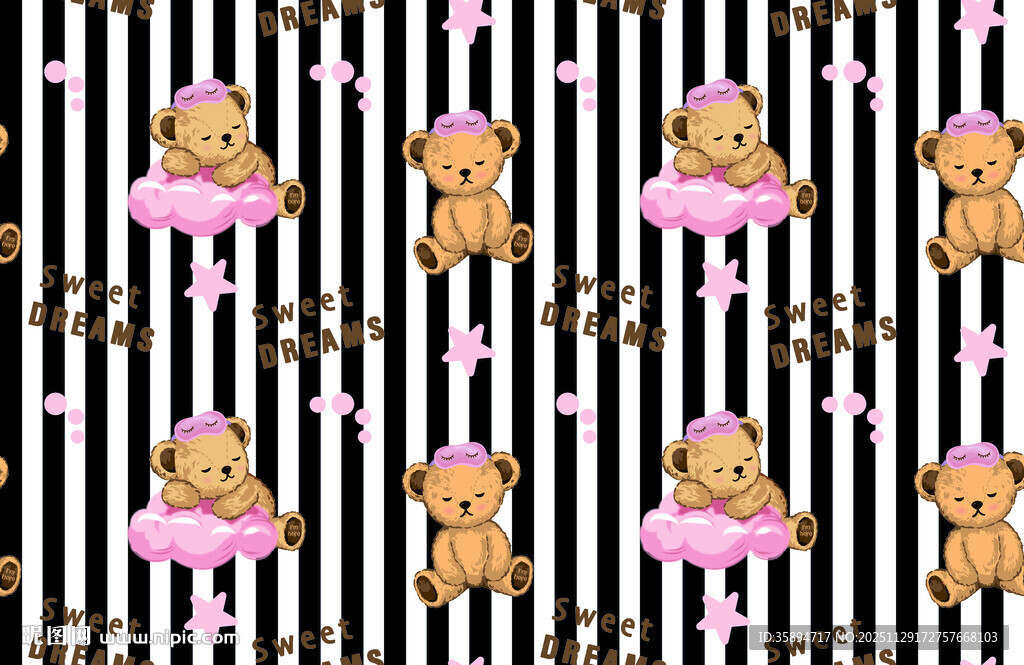 卡通条纹背景图案