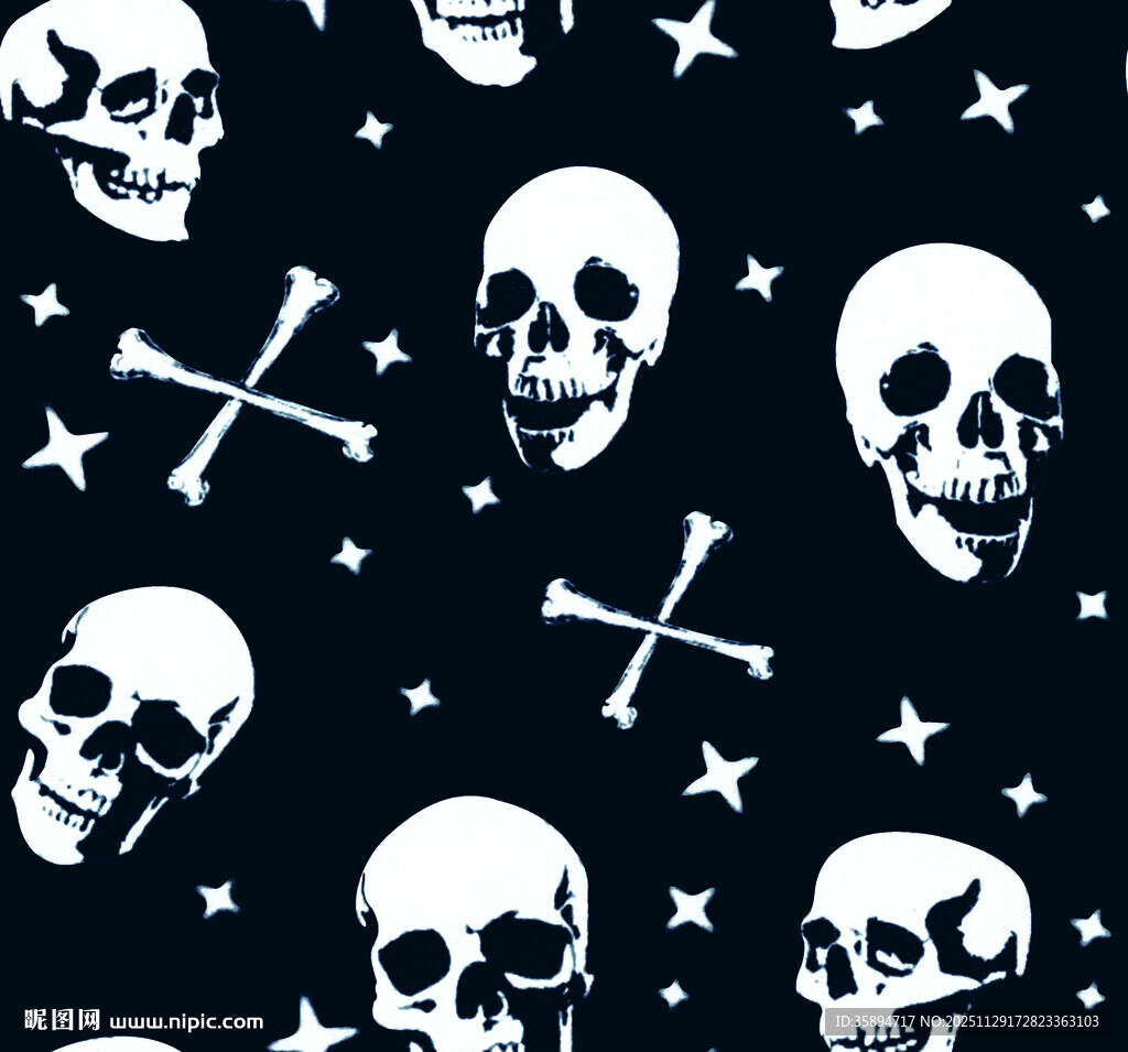 骷髅星星图案背景