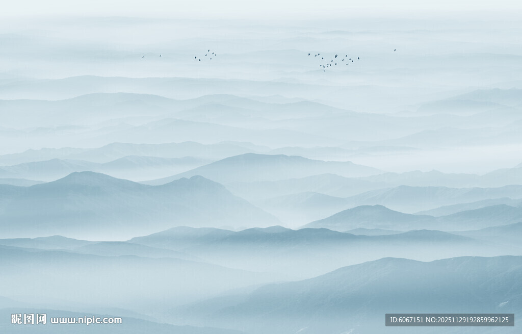 水墨群山背景图