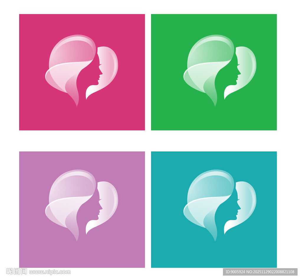 多彩渐变头像图标设计