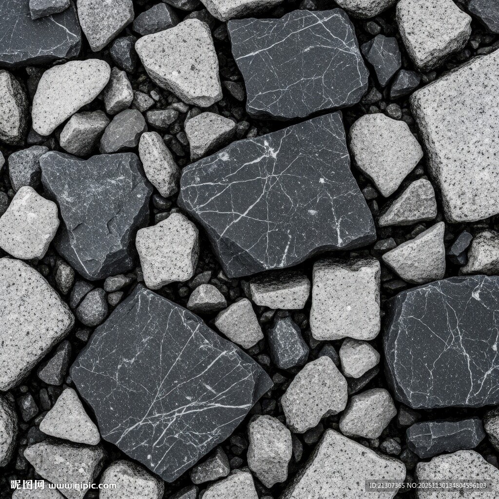 碎石拼接的地面纹理