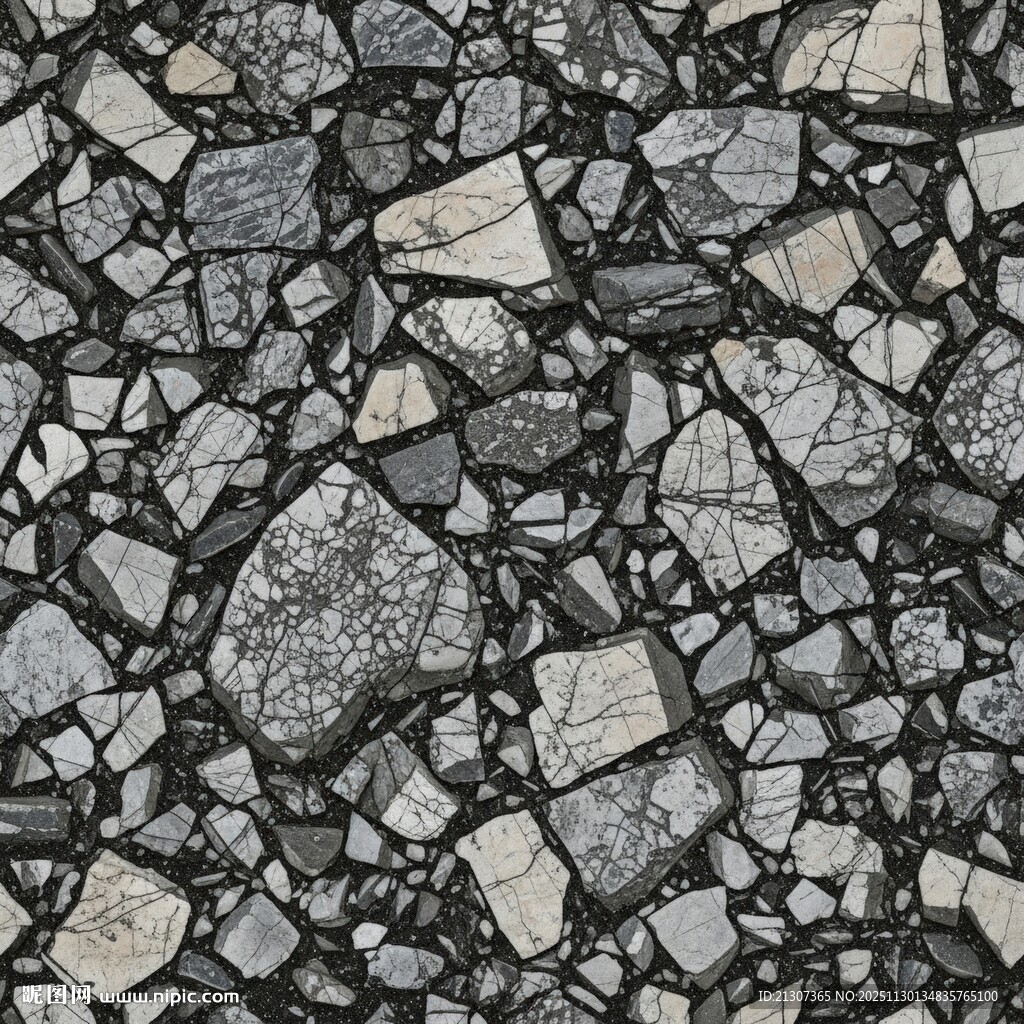 碎石地面纹理特写