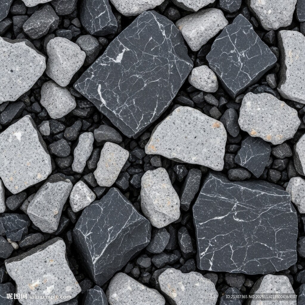黑色碎石纹理特写